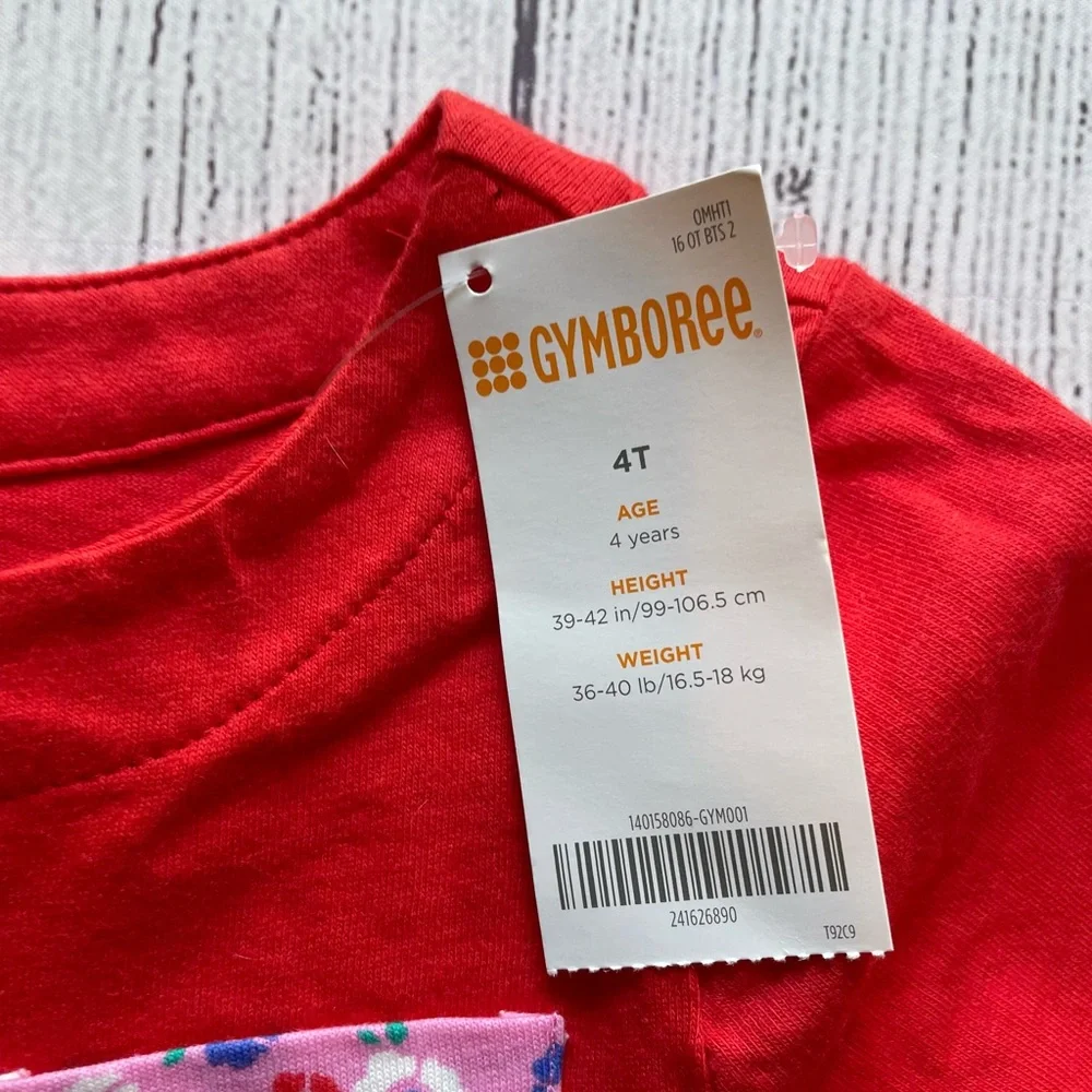 Gymboree Red & Pink Floral Dress size 4T